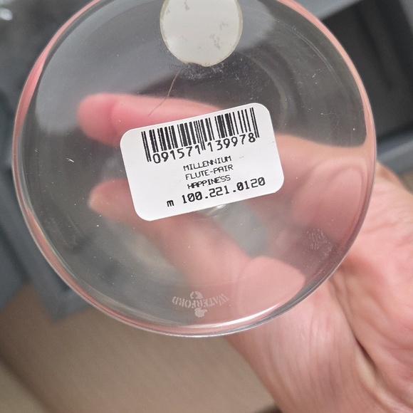 NEW Waterford Crystal Happiness Toasting Flute Pair The Millennium Collection - Picture 4 of 7